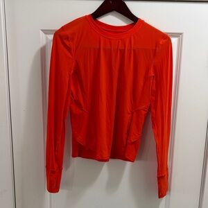 lululemon athletica Vibrant orange  Long Sleeve Top sz 8